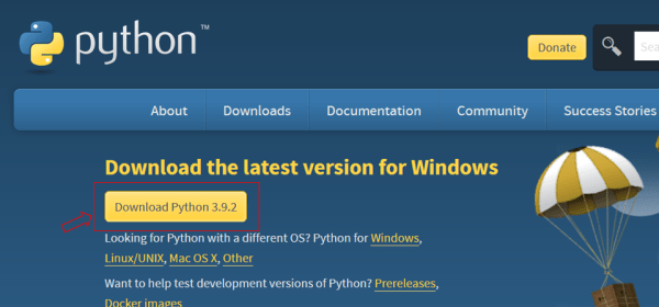 Python installation on windows